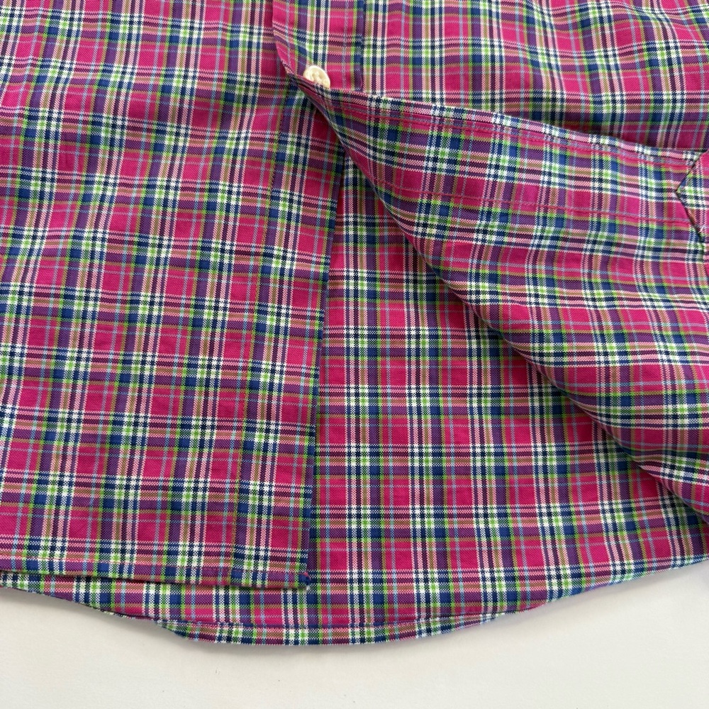 Ralph Lauren Mens XL Pink Plaid Long Sleeve Pony Button Casual Dress Shirt - Picture 9 of 15